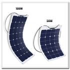 Portable Flexible PV Solar Panels , 50 Watt Mono Solar Panels White / Black