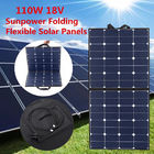 High Efficiency Flexible Square Solar Panels 24v 110w 5% Power Tolerance For Caravan