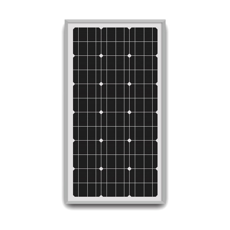 White Frame Monocrystalline Solar Panel , 12V 80W Solar Panels For RV Roof
