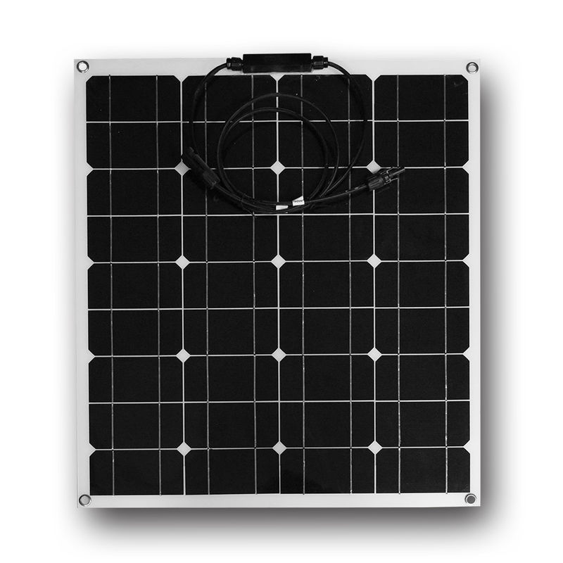 Weather Proof Semi Flexible Solar Panel 50W 18V Safety For Outdoor Sport