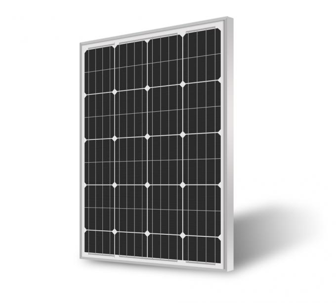 50W 12V Solar Panel Easy Cleaning , Roof Mounted Poly Crystalline Solar Panel