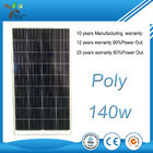140Wp 10.2Kg Polycrystalline Solar Panels 100 Watt For Street Light System