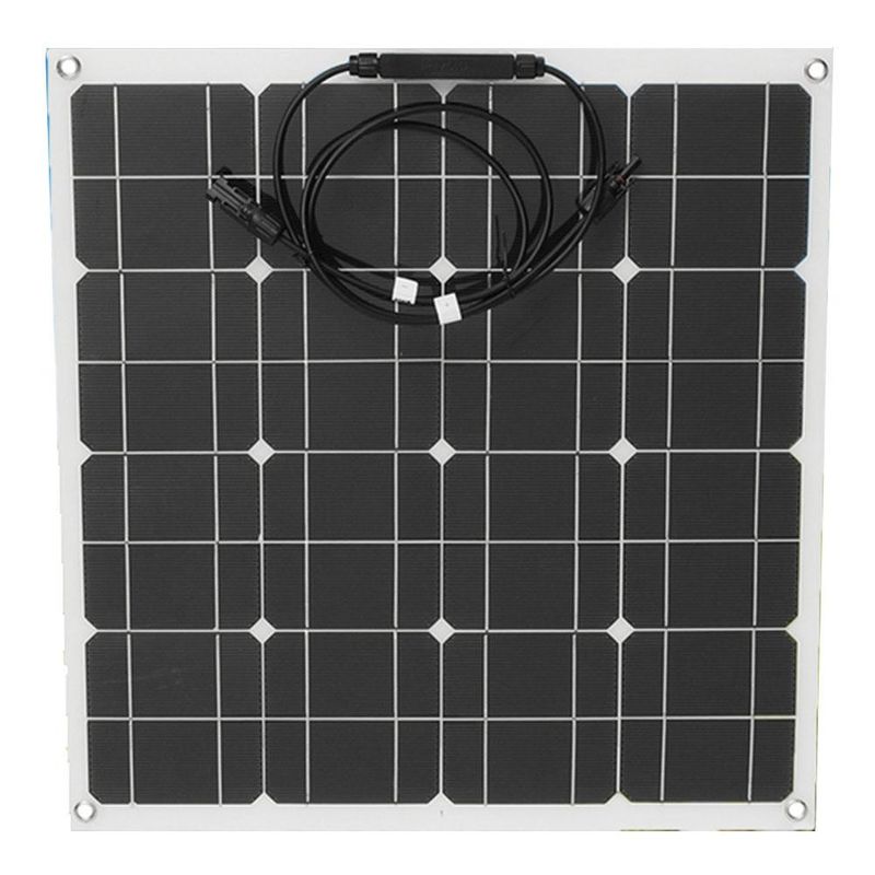 Black 12V Mono Cell Solar Panel UV Resistant Easy Installation Without Frame