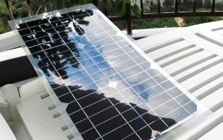 Customized RV Flexible Solar Panels Long Service Life With Transparent Wall