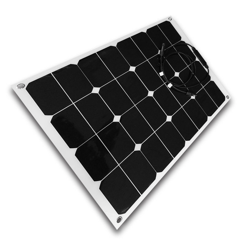 50W 12V Semi Flexible Solar Panels Caravan Use With Cable And MC4 Connector