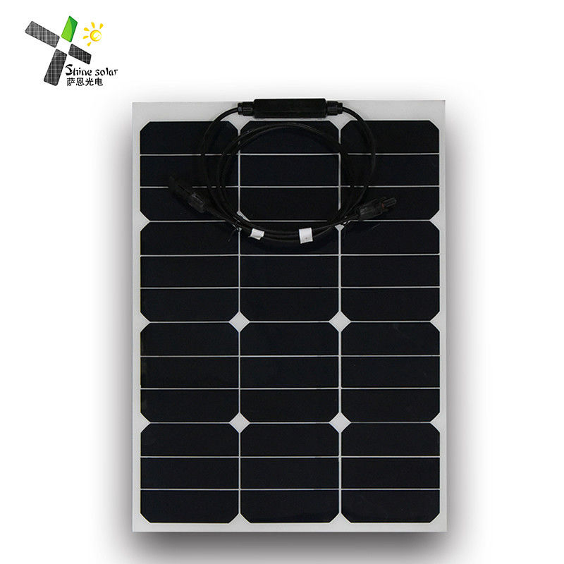 Mono Cell SunPower Flexible Solar Panels 50W High Efficiency For Off - Grid Systems