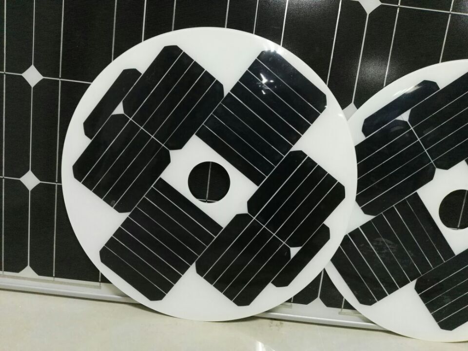 Round Shape Custom Solar Cells 12V 18W Custom SunPower For Solar Garden Light