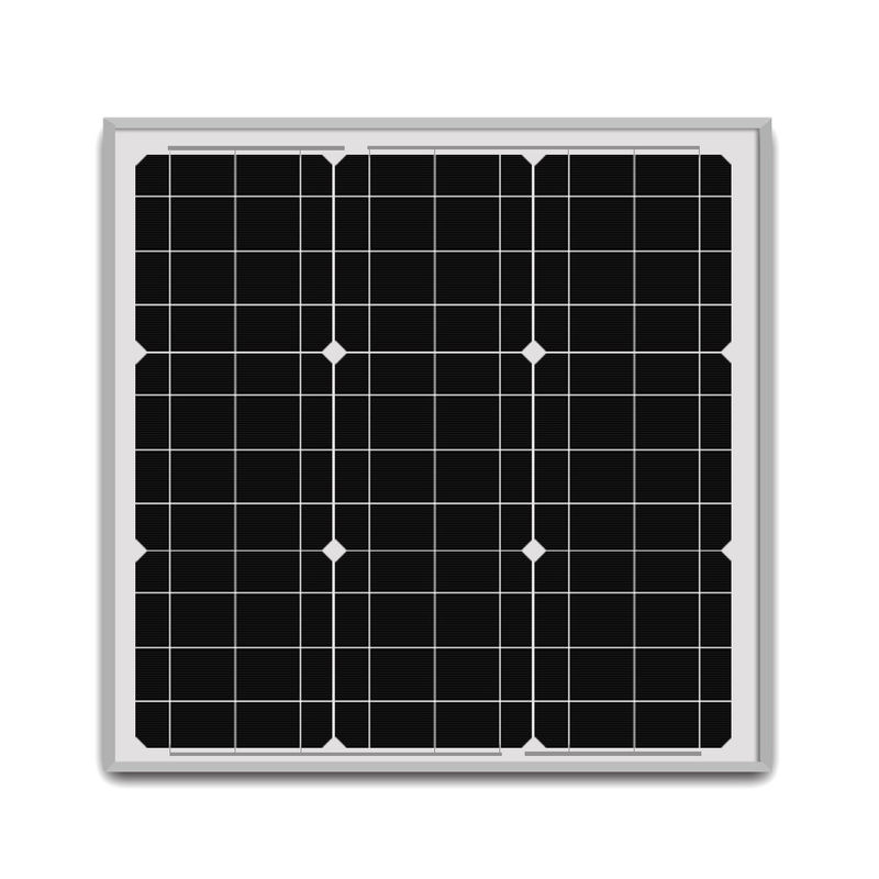 Small Size 40W 12V Solar Panel , Commercial Mono Solar Panels With White Frame