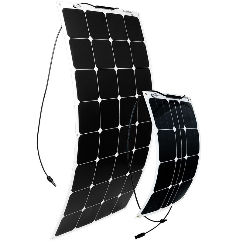 Durable SunPower Semi Flexible Solar Panels 100W PET / ETFE Laminated For Vehicle