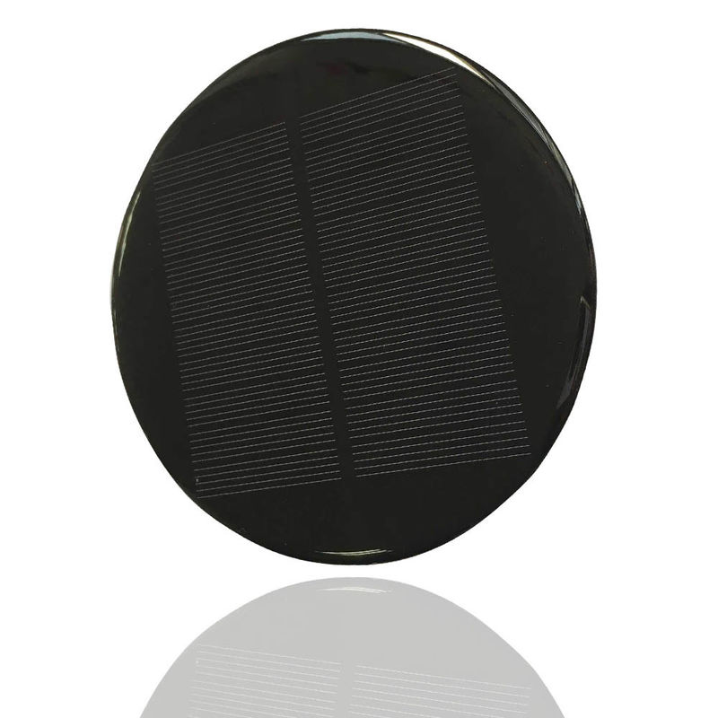 6V 110mA Mini Solar Panels Easy Installation , Diameter 100mm Round Solar Panel
