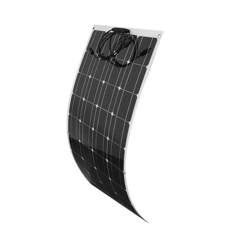 ETFE Surface 100 Watt Monocrystalline Solar Panel 18 Volt Cell Efficiency 19.5%
